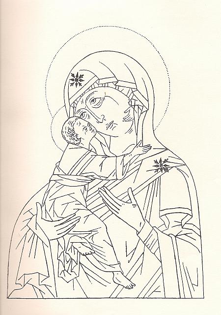 MADRE DE DIOS DE VLADIMIR.  S. XVII.
